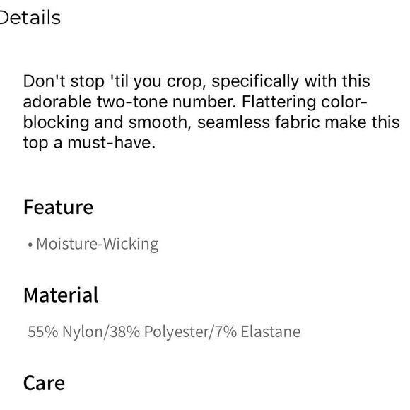 Fabletics Helena Seamless Crop Top Pink Heather Multi Short Sleeve Size Small - Picture 6 of 6